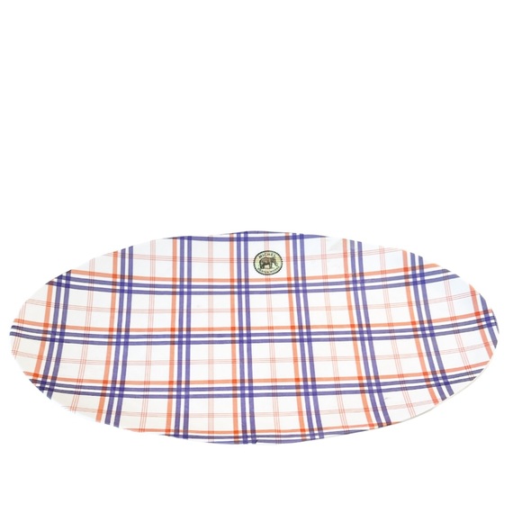 NEW Michel Design Works PAISLEY & PLAID Melamine Serveware Oval Platter - Picture 1 of 4